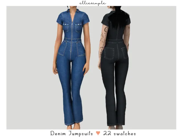 Скриншот мода Комбинезон Denim Jumpsuits
